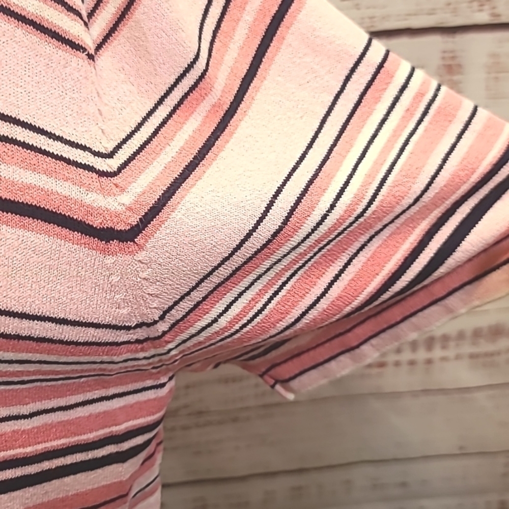 Sag Harbor stripped rayon knit top - Picture 3 of 6